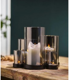 PORTCANDELA  CILINDRICO NERO